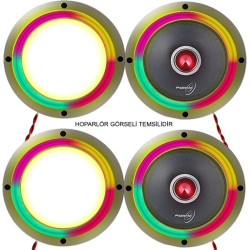16cm Krom Pixel Ledli Hoparlör Kapak İçi Boş 4 Adet Animasyonlu Poke PK-4548