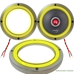 16cm Krom Ledli Hoparlör Kapak İçi Boş 2 Adet Poke PK-4554