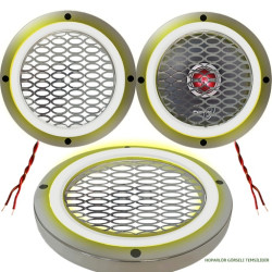 16cm Krom Ledli Hoparlör Kapak 2 Adet Poke PK-4559