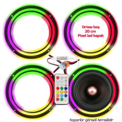  Pixel Ledli 20cm Hoparlör Kapak İçi Boş Animasyonlu 4 Adet Poke PK-6051