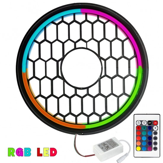 RGB Ledli 30cm Bass Kapak Poke PK-5971