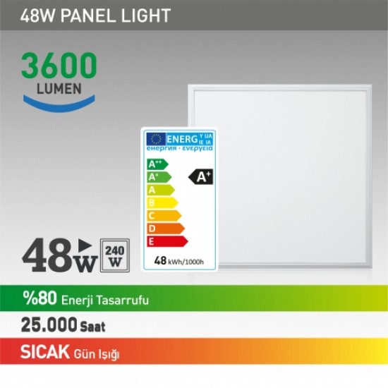 NextLED 48W 60x60 PANEL SICAK GÜN IŞIĞI 