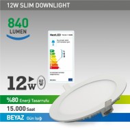 NextLED Sıva Altı LED Yuvarlak 12W Beyaz  