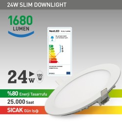 NextLED Sıva Altı LED Yuvarlak 24W Sıcak  