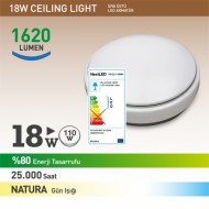 NextLED Sıva Üstü LED Yuvarlak 18W Natura 