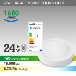 NextLED YE-TCY-24 WN-SIVA ÜSTÜ LED ARMATÜR ( Nature )  