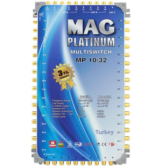 10*32 Sonlu/Kaskatlı Swıtchlı Uydu Santrali Mag Platınum