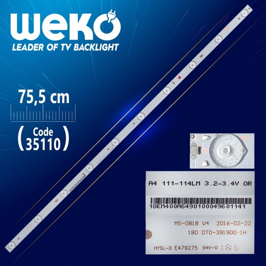 180 DT0-391900-1H - MS-0818 V4 - 75.5 CM 10 LEDLİ - (WK-471)