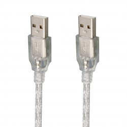 POWERMASTER 3 Metre Usb Erkek-Erkek Kablo Şeffaf