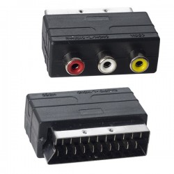 POWERMASTER PM-2067 SCART ERKEK-RCA DİŞİ ARA MİNİ ADAPTÖR