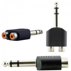 6.3 MM STEREO ERKEK / 2 RCA DİŞİ ÇEVİRİCİ JACK