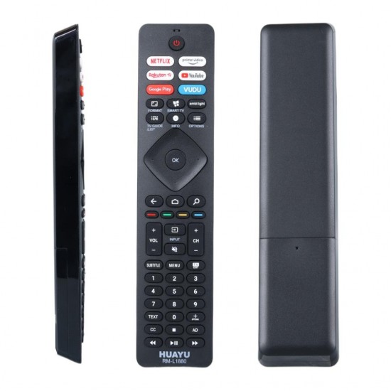 Huayu RM-L1880 Philips Netflix-Prime Video-Rakuten Tv-Google Play-Vudu-Youtube Tuşlu Led Tv Kumanda