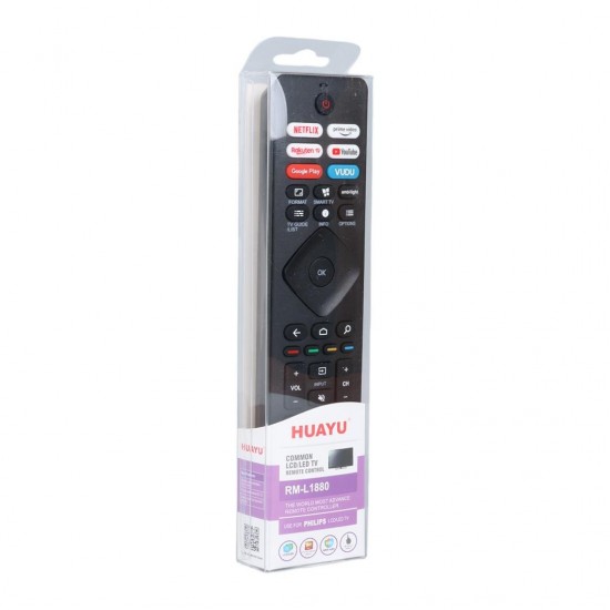 Huayu RM-L1880 Philips Netflix-Prime Video-Rakuten Tv-Google Play-Vudu-Youtube Tuşlu Led Tv Kumanda