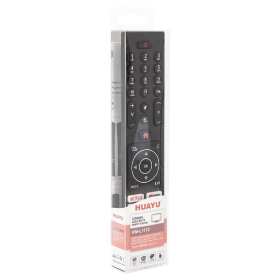 Huayu RM-L1772 Netflix-YouTube-Twitch-Prime Video Tuşlu Vestel Universal Lcd Led Tv Kumandası