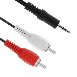 2 Rca Erkek - 3.5 Mm Stereo Erkek Kablo 1.5 Metre