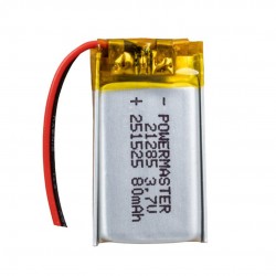 PowerMaster 251525 3.7 Volt 80 Mah Lityum Polimer Pil