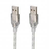 POWERMASTER Usb Erkek-Erkek Şeffaf Kablo 5 Metre
