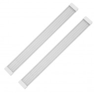 Zmr 80w 120 Cm Kristal Beyaz Led Bant Armatür 6500k 2'li Paket