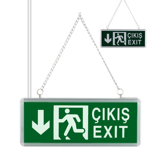 ZMR ZMR-670/Y.02 3W Yukarı-Aşağı Yön Acil Çıkış Yönlendirme Tabelası - Lambası (38X30X36Mm)