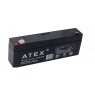 ATEX 12 VOLT - 2.3 AMPER - 2.2 AMPER YATIK UZUN AKÜ (178 X 34 X 60 MM)