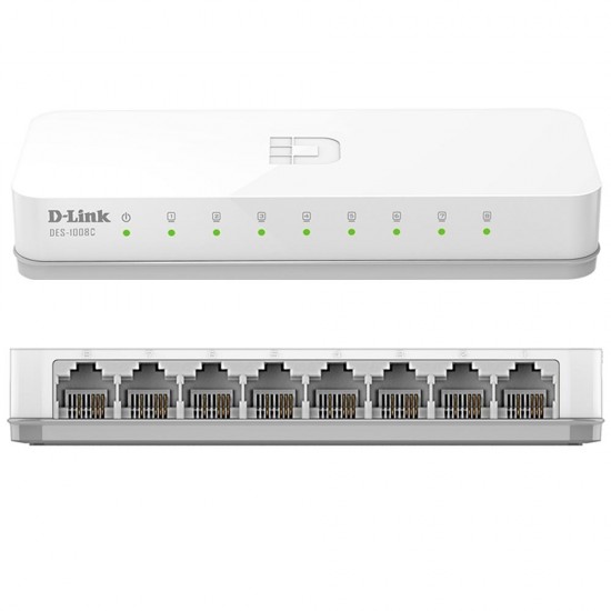 D-LINK DES-1008C 10/100 MBPS 8 PORT ETHERNET SWITCH