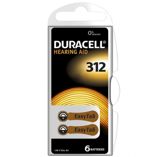 Duracell 312 No Kulaklık Pili 6'lı Paket