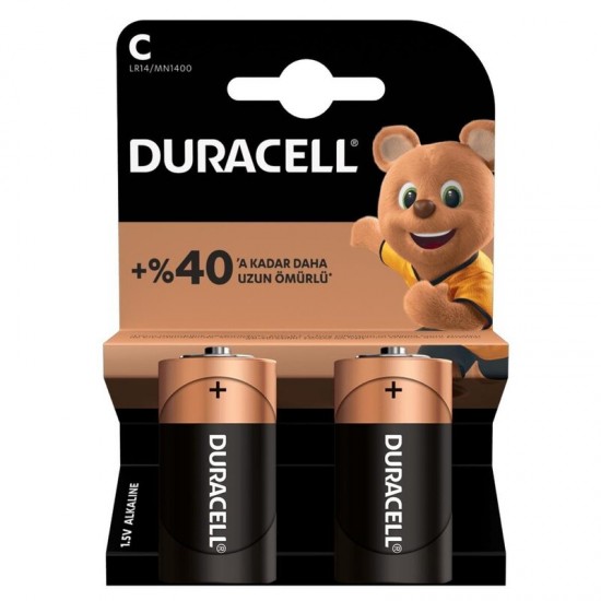 DURACELL C ORTA BOY PİL 2Lİ PAKET