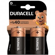 Duracell D Büyük Boy Pil 2'li Paket 