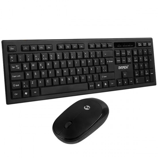 EVEREST KM-6121 BEYAZ KABLOSUZ SLIM Q KLAVYE + MOUSE SET