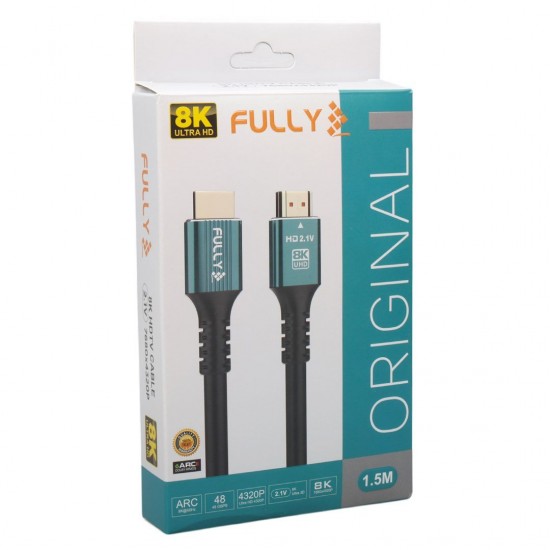 Fully G-506E 1.5 Metre 8K v2.1 Ultra HD 48Gbps PVC HDMI Görüntü Kablosu