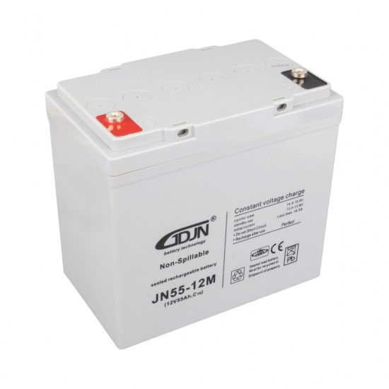 GDJN JN12V55 12 VOLT -  55 AMPER TEKERLEKLİ ENGELLİ ARAÇ AKÜSÜ (13 X 21.5 X 22.5 MM)