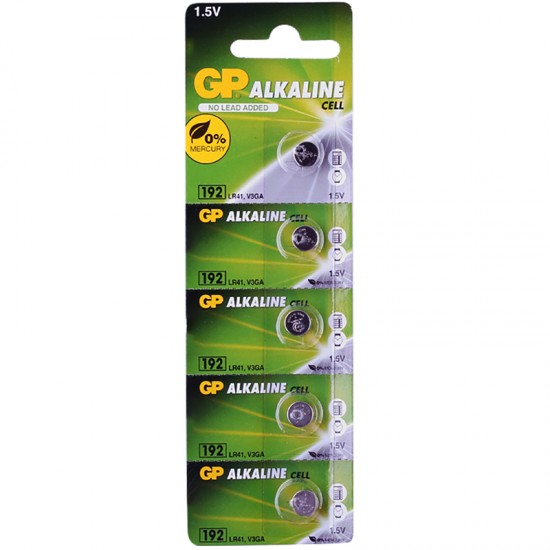 GP 192 1.5 VOLT LR 41 ALKALİN DÜĞME PİL 5Lİ PAKET FİYAT