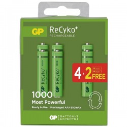 GP RECYKO 950 MAH AAA İNCE 4+2 6LI ŞARJLI PİL PAKET FİYATI