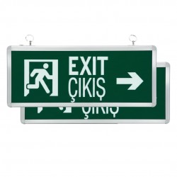 Horoz Robson HL330L 3 Watt 160 Lümen Şarjlı Acil Çıkış Sağ Sol EXIT Levhası Özellikleri (2'li Paket)