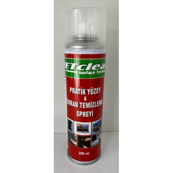 JETCLEAN 200ML PRATİK YÜZEY VE EKRAN TEMİZLEME SPREYİ