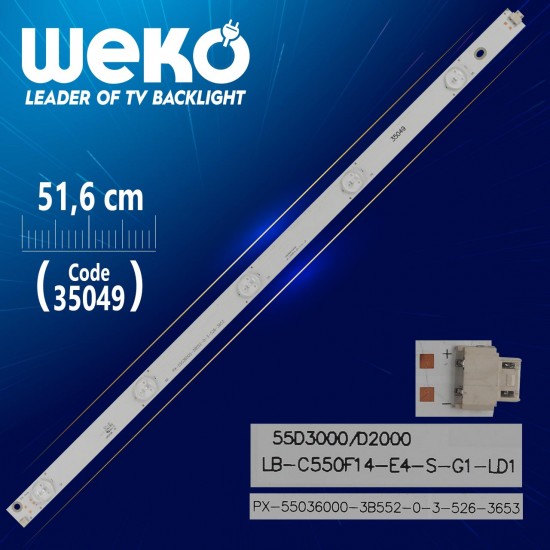 LB-C550F14-E4-S-G1-LD1 - LB55036 V0 - 51.6 CM 5 LEDLİ - (WK-226/WK-232)