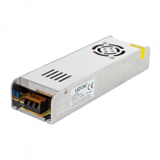 LEDON LD-40500 12V 40A 480W SLİM METAL KASA ADAPTÖR