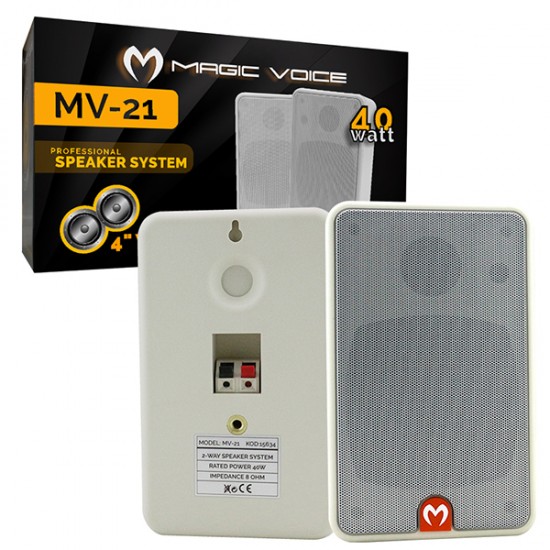 Magicvoice MV-21 10 Cm 40W 2 Yollu Sütun Hoparlör 2'li Takım