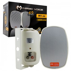 MAGICVOICE MV-22 12 CM 40 WATT 2Lİ TAKIM BEYAZ TRAFOLU SÜTUN HOPARLÖR