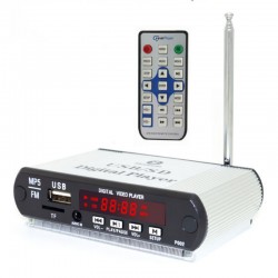 MAGICVOICE SS-105 MP5 USB/SD/MMC/BLUETOOTH KUMANDALI OTO TEYP ÇEVİRİCİ KASALI MODEL (5V/12V)