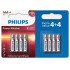 Philips Power Alkaline LR03P8BP/10 1.5V AAA İnce Kalem Pil (4+4) 8'li Paket