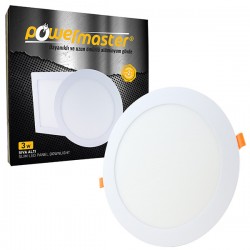 POWERMASTER 3 WATT SIVA ALTI 3000K GÜNIŞIĞI YUVARLAK 74MM SLIM LED-ECO SPOT PANEL 