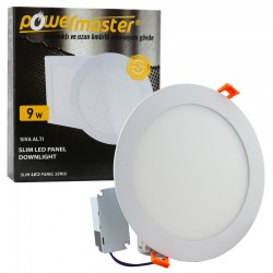 Powermaster 9W Sıva Altı 3000K Günışığı Yuvarlak Slim Led-Eco Panel 