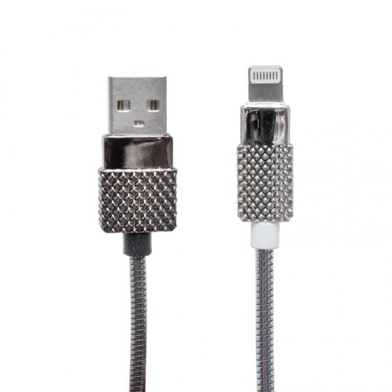 POWERMASTER METAL YAYLI LIGHTNING USB DATA KABLOSU 1 METRE