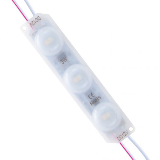 POWERMASTER MODÜL LED 12V 3W SOĞUK BEYAZ + GÜN IŞIĞI 2835 93 X 21MM IP65 220-240LM 180 DERECE