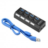 POWERMASTER PM-11365 4 PORT ANAHTARLI USB 3.0 30 CM KABLOLU USB HUB ÇOKLAYICI