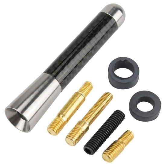 PowerMaster PM-26308 Universal Mavi Karbon Fiber Oto Çubuk Radyo Anteni 12 CM