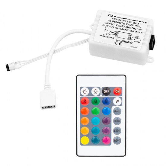 POWERMASTER PM-32120 12 VOLT - 6 AMPER 24LÜ KUMANDALI RGB LED KONTROL DEVRESİ