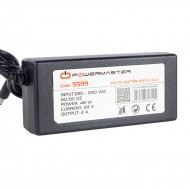 POWERMASTER PM-5599 24 VOLT - 2 AMPER 5.5*2.5 UÇLU PLASTİK KASA MASAÜSTÜ ADAPTÖR