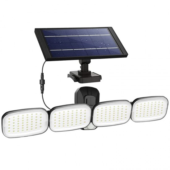 POWERMASTER PM-8048 6 VOLT -3 WATT SOLAR PANELLİ 4 BAŞLI HAREKET SENSÖRLÜ 200 SMD LEDLİ LAMBA